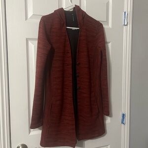 Kuhl Women's Deep Red Sweater Jacket with hood